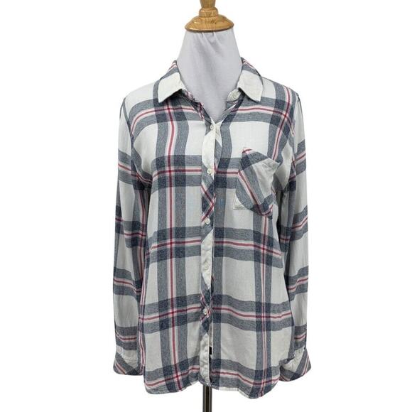 Rails Shirt Womens Extra Small Multi Hunter Plaid Button Up Long Sleeve Pockets - Picture 1 of 12